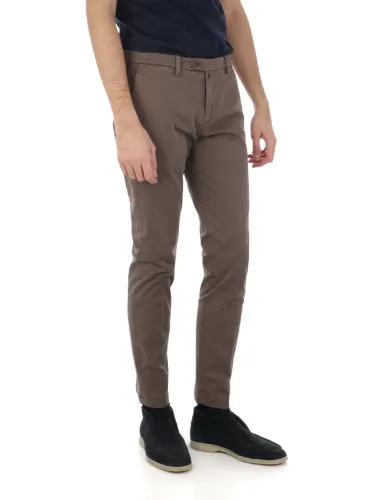 Picture of BRIGLIA | Men's Trousers In Smooth Stretch Cotton