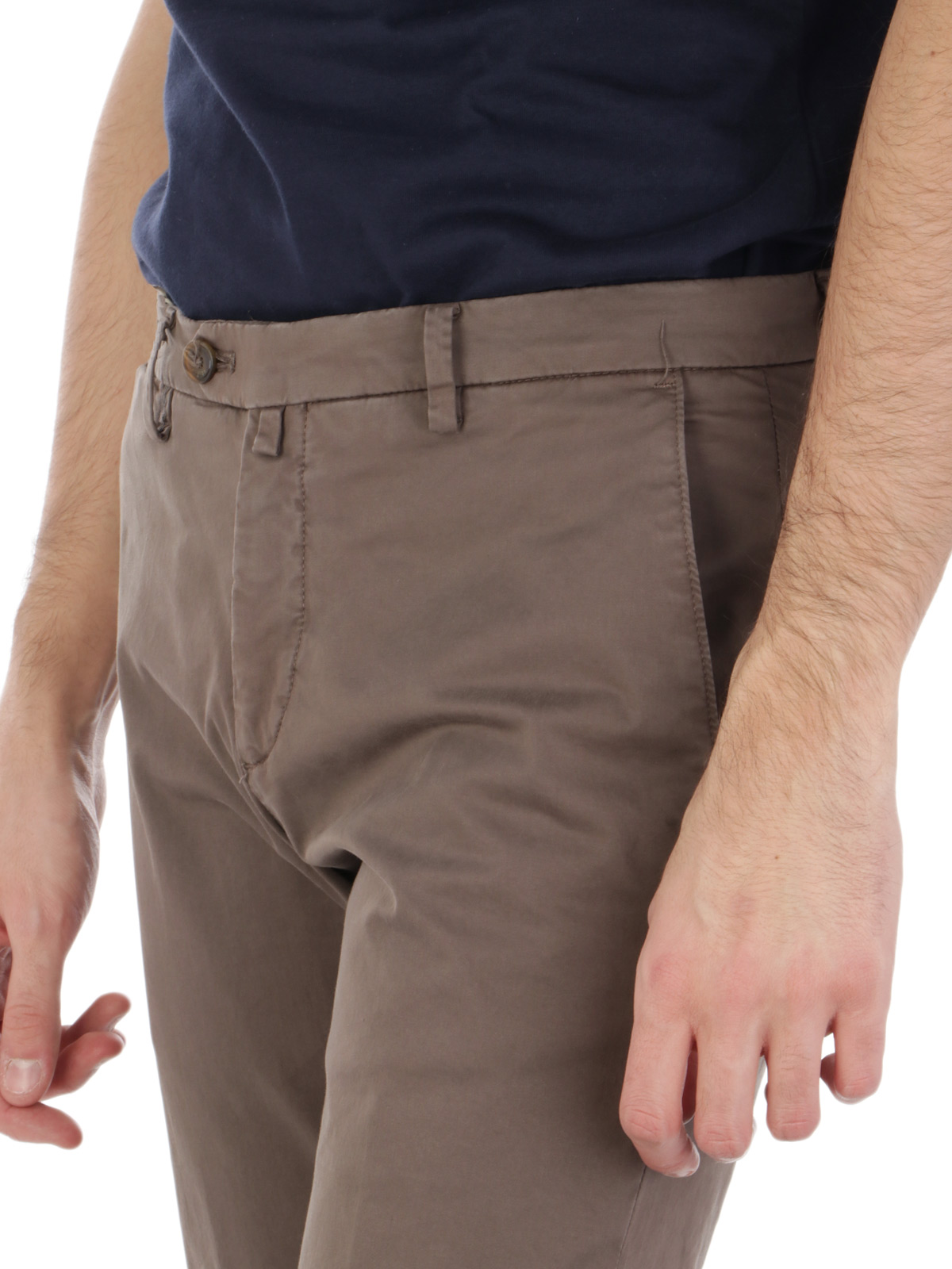 Immagine di BRIGLIA | Pantaloni Uomo In Cotone Liscio Stretch