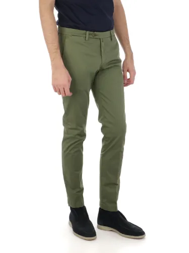 Picture of BRIGLIA | Men's Trousers In Smooth Stretch Cotton