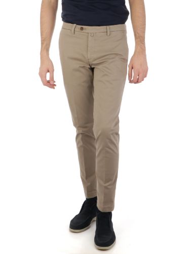 Picture of BRIGLIA | Men's Trousers In Smooth Stretch Cotton