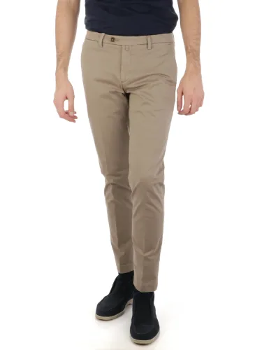 Picture of BRIGLIA | Men's Trousers In Smooth Stretch Cotton