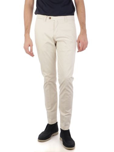 Picture of BRIGLIA | Men's Trousers In Smooth Stretch Cotton