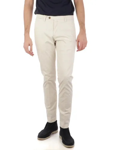 Picture of BRIGLIA | Men's Trousers In Smooth Stretch Cotton