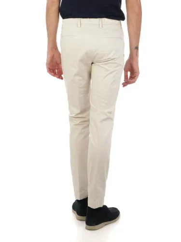 Picture of BRIGLIA | Men's Trousers In Smooth Stretch Cotton