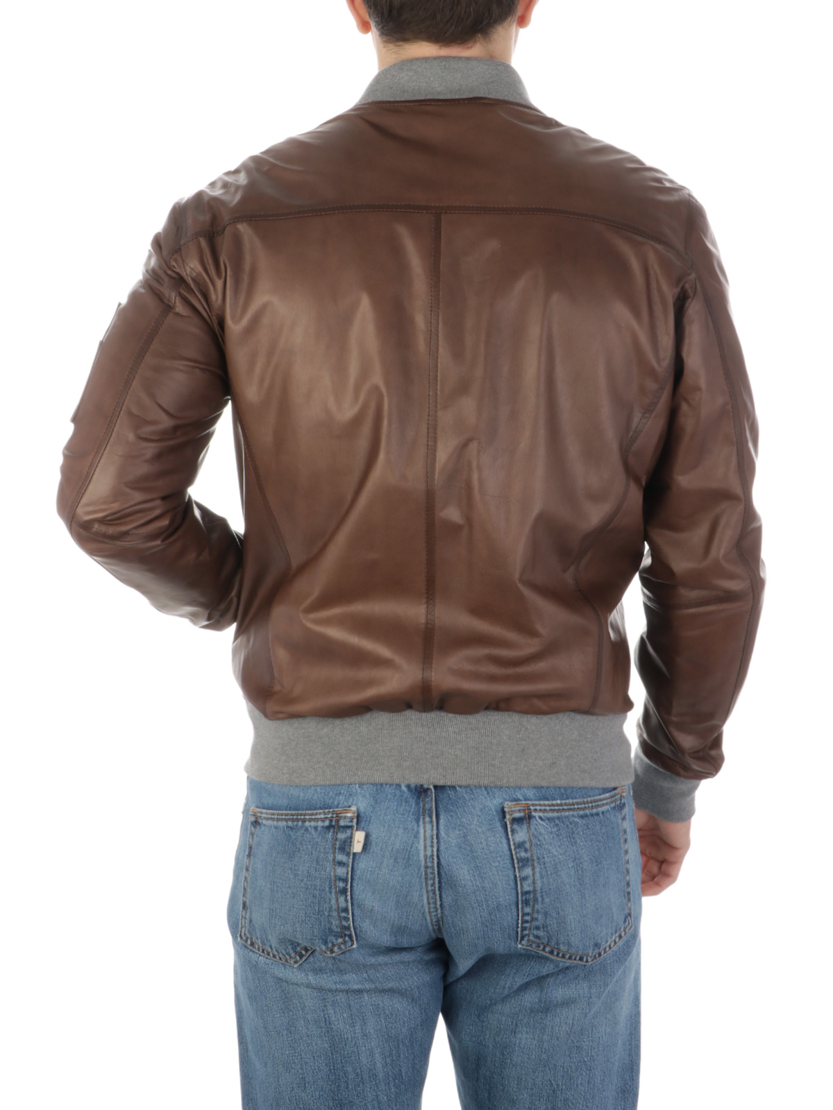 BARBA Men's Leather Jacket Brown | DOG 35099 | Botta & B Online Store