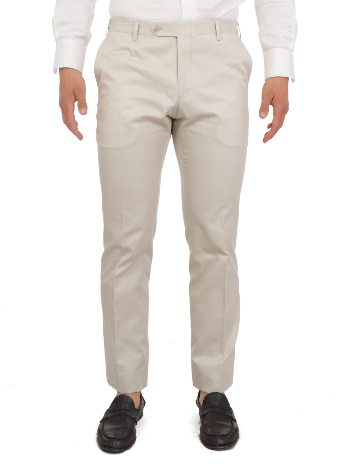 RAVAZZOLO Men's Cotton Chino Pants Cream | TU1080 | Botta & B Online Store