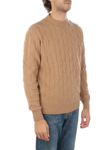 Picture of FILIPPO DE LAURENTIIS | Men's Cable Knit Wool and Cashmere Sweater