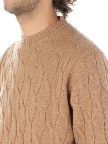 Picture of FILIPPO DE LAURENTIIS | Men's Cable Knit Wool and Cashmere Sweater