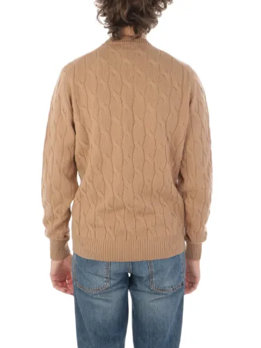 Picture of FILIPPO DE LAURENTIIS | Men's Cable Knit Wool and Cashmere Sweater
