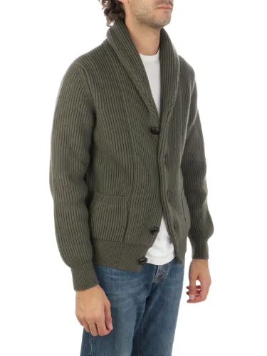 Picture of MAGAZZINO RICAMBI | Men's Cashmere and Wool Shawl Cardigan