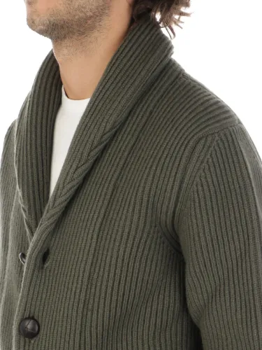 Picture of MAGAZZINO RICAMBI | Men's Cashmere and Wool Shawl Cardigan