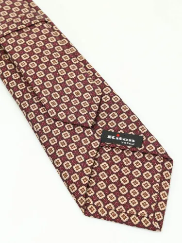 Picture of KITON | Printed Silk Tie