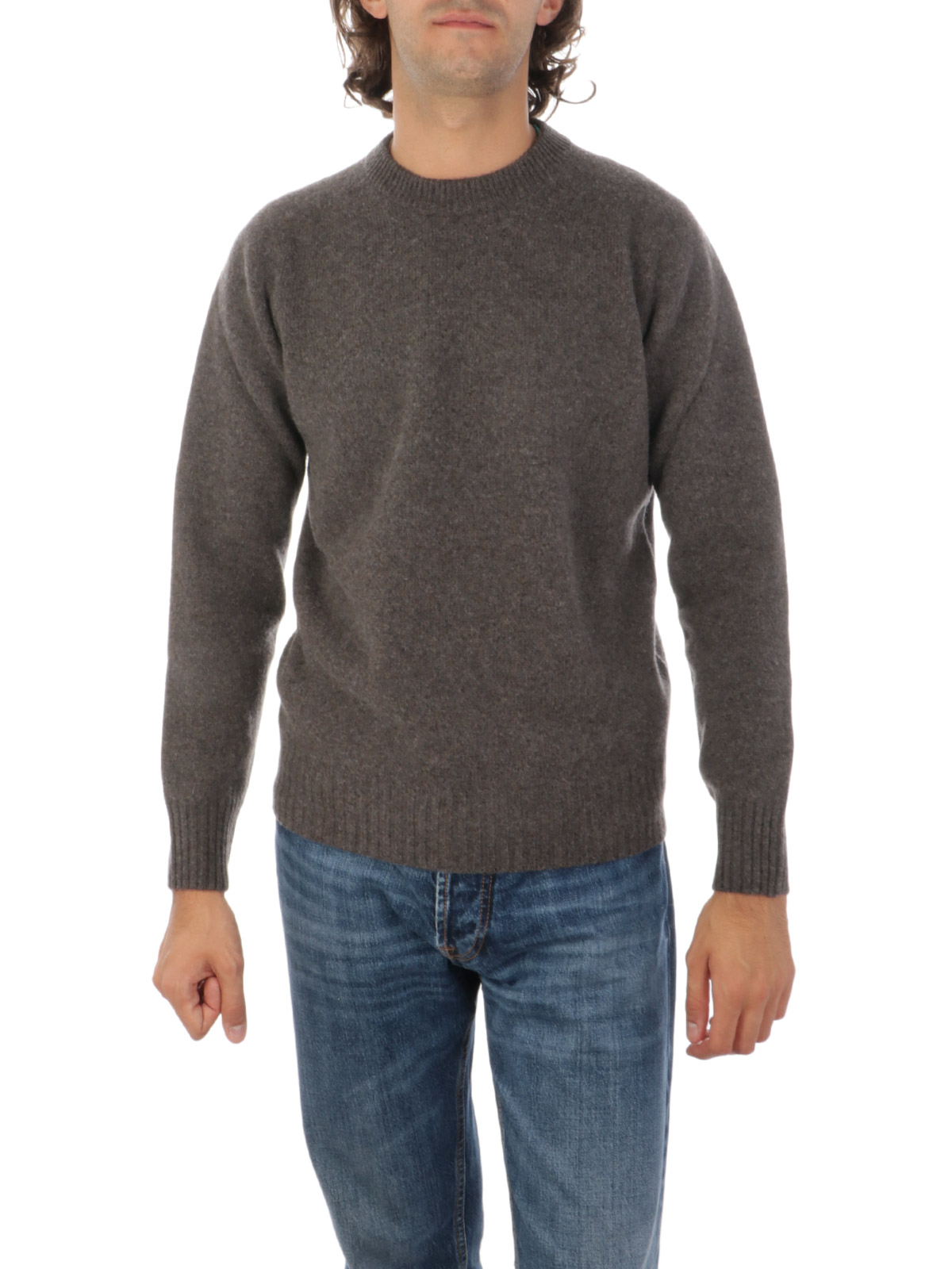 ALTEA Girocollo Uomo in Lana e Cashmere Grigio Melange 2361224