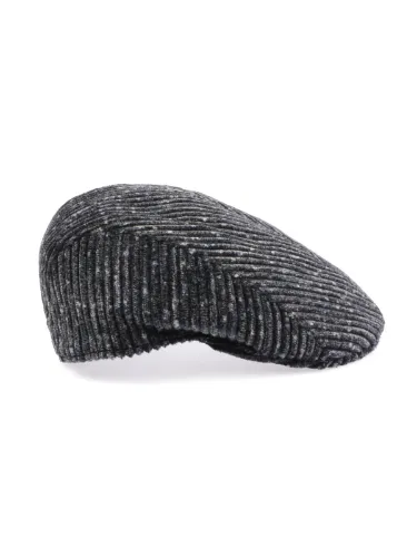 Picture of ALFONSO D'ESTE | Men's Virgin Wool Harringbone Flat Hat