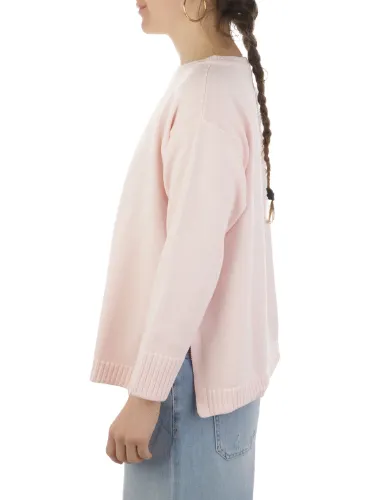 Picture of ROSSOPURO | Women's Crew Neck Sweater in Cotton
