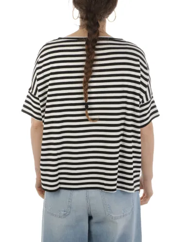 Immagine di MAIDAMILA | Blusa Donna a Righe Manica Gomito