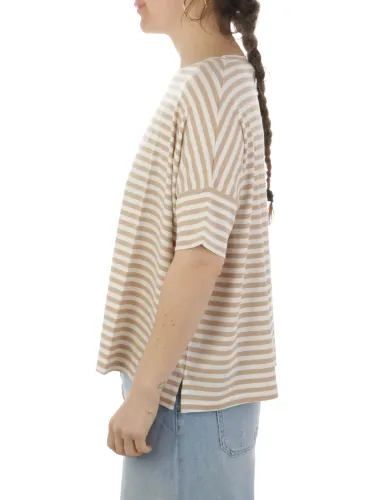 Picture of MAIDAMILA | Women's Striped Elbow Sleeve Blouse