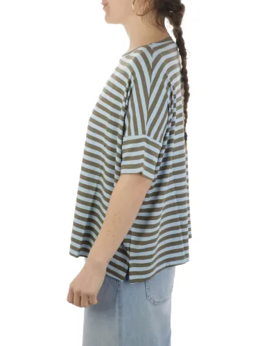 Picture of MAIDAMILA | Women's Striped Elbow Sleeve Blouse