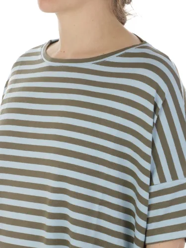 Picture of MAIDAMILA | Women's Striped Elbow Sleeve Blouse