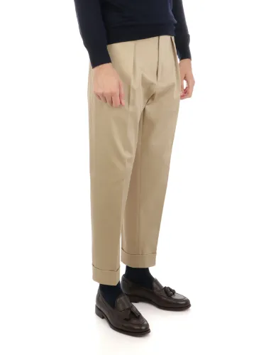 Picture of BERWICH | Men's Chiaia Stretch Cotton Trousers
