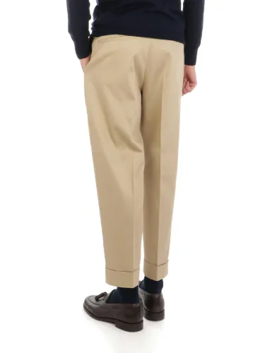Picture of BERWICH | Men's Chiaia Stretch Cotton Trousers
