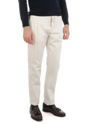 Picture of ELEVENTY | Men's Regimental Stretch Cotton Trousers