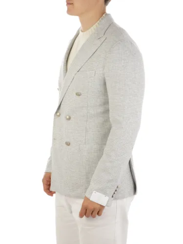 Picture of ELEVENTY | Men's Double-Breasted Prince of Wales Jacket