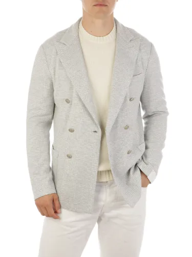 Picture of ELEVENTY | Men's Double-Breasted Prince of Wales Jacket