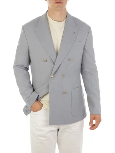 Picture of ELEVENTY | Men's Stretch Wool Double-Breasted Jacket