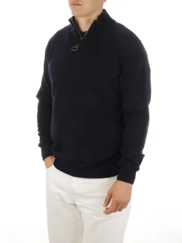 Picture of BARBOUR | Men's Holden Half Zip Wool Sweater