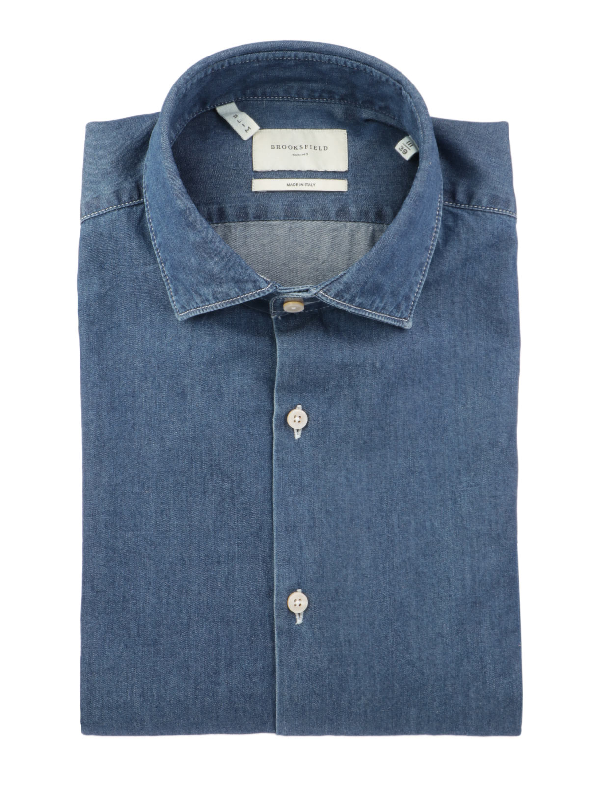 BROOKSFIELD Camicia Uomo Chambray Slim Stone Bleached | 202A.T091 | Botta \u0026  B Abbigliamento