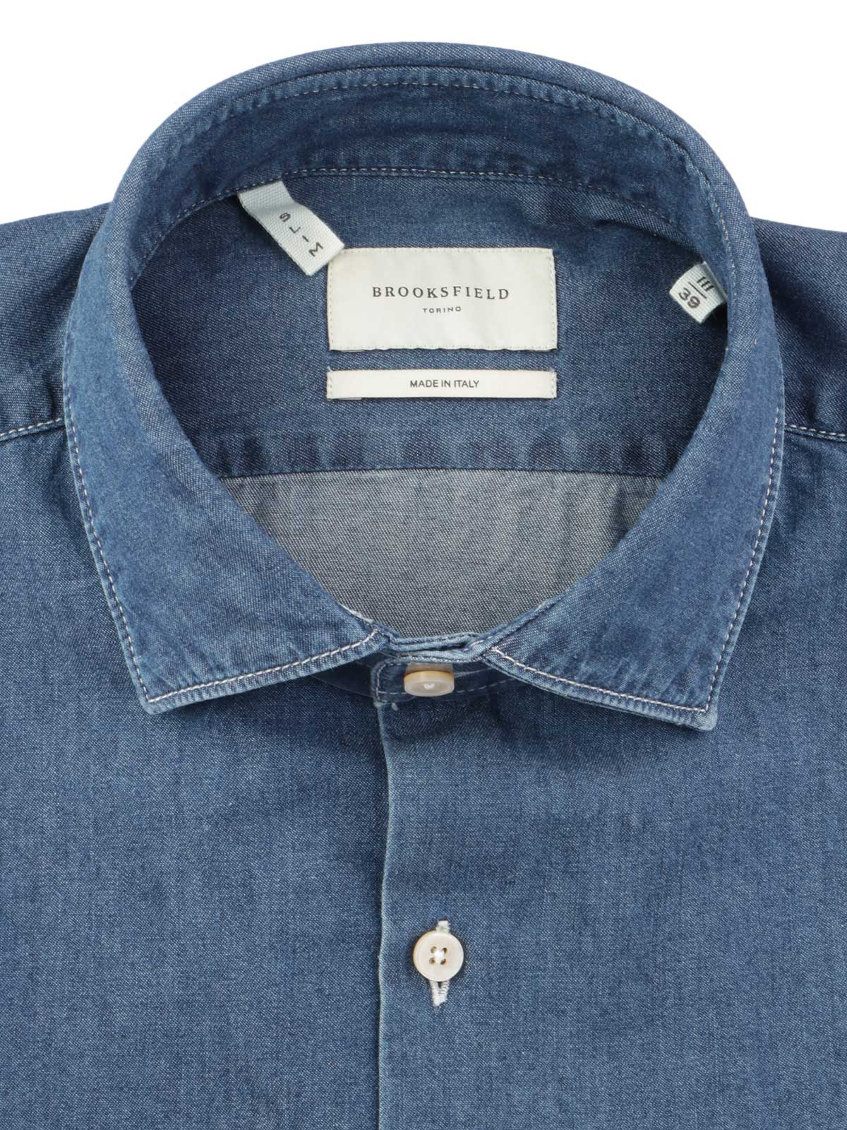 BROOKSFIELD Camicia Uomo Chambray Slim Stone Bleached | 202A.T091 | Botta \u0026  B Abbigliamento