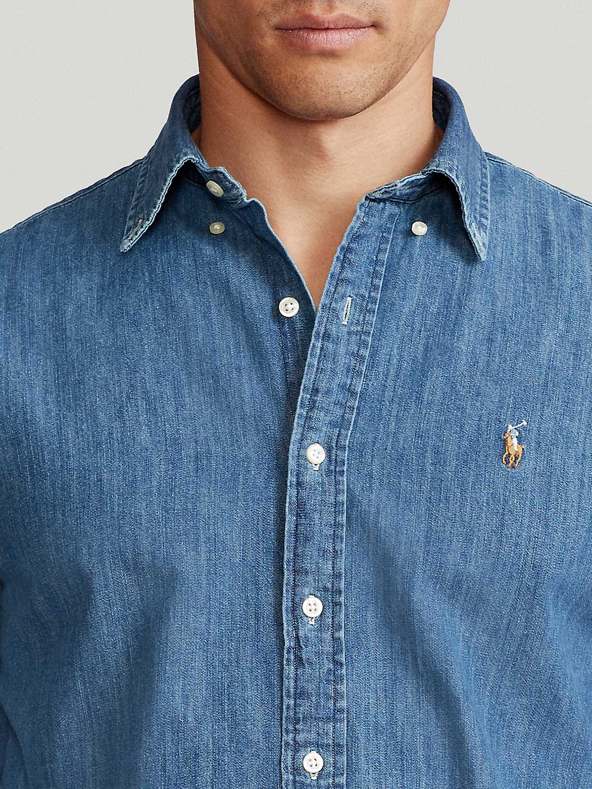 polo denim shirt