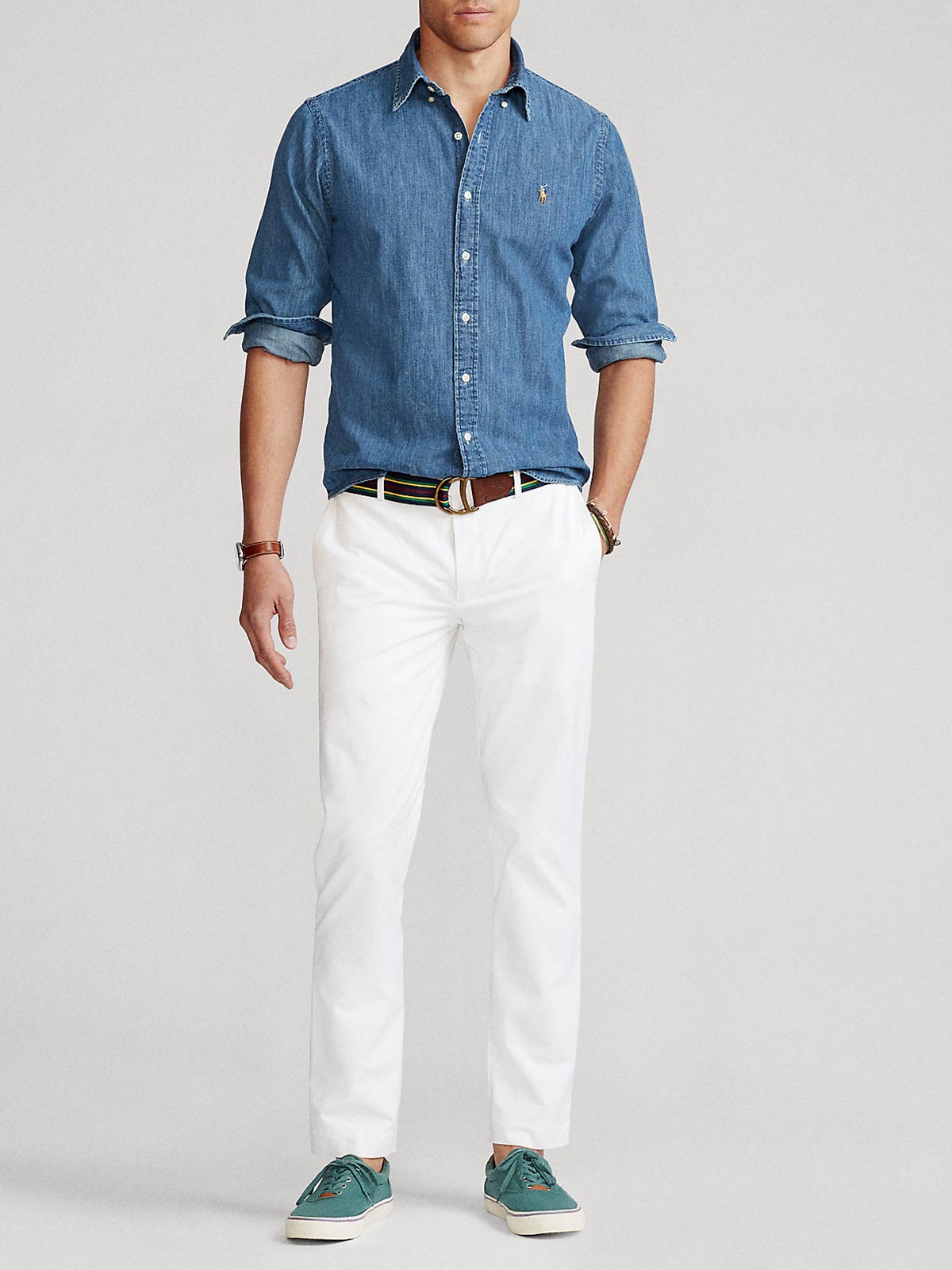 polo ralph lauren custom fit denim shirt