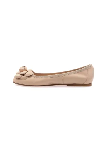 Picture of STATUS | Women's Leather Flat Shoes with Flower