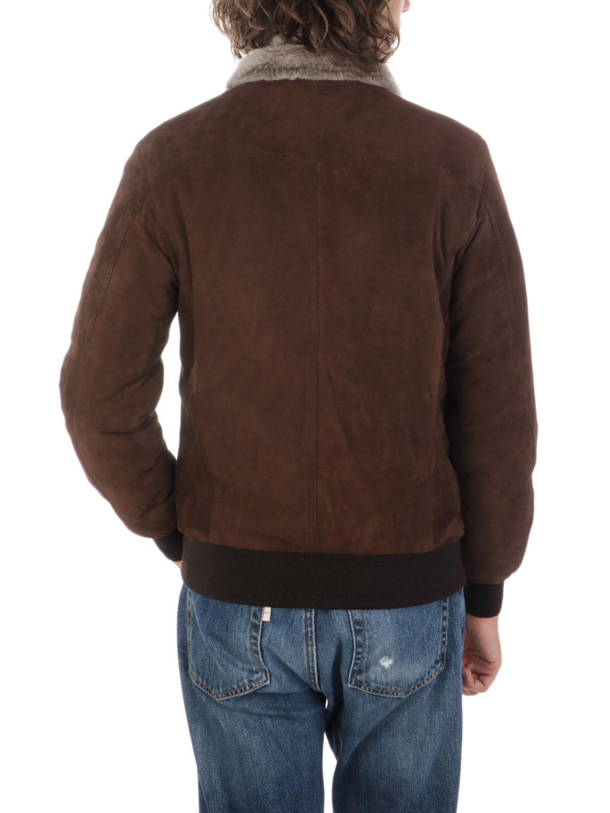 BARBA Men's Wolf Suede Jacket Brown | WOLF 38901 | Botta & B Online Store