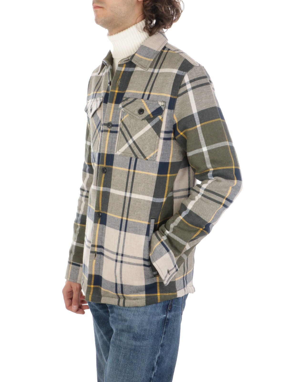 BARBOUR Men s Cannich Cotton Overshirt Forest Mist Tartan