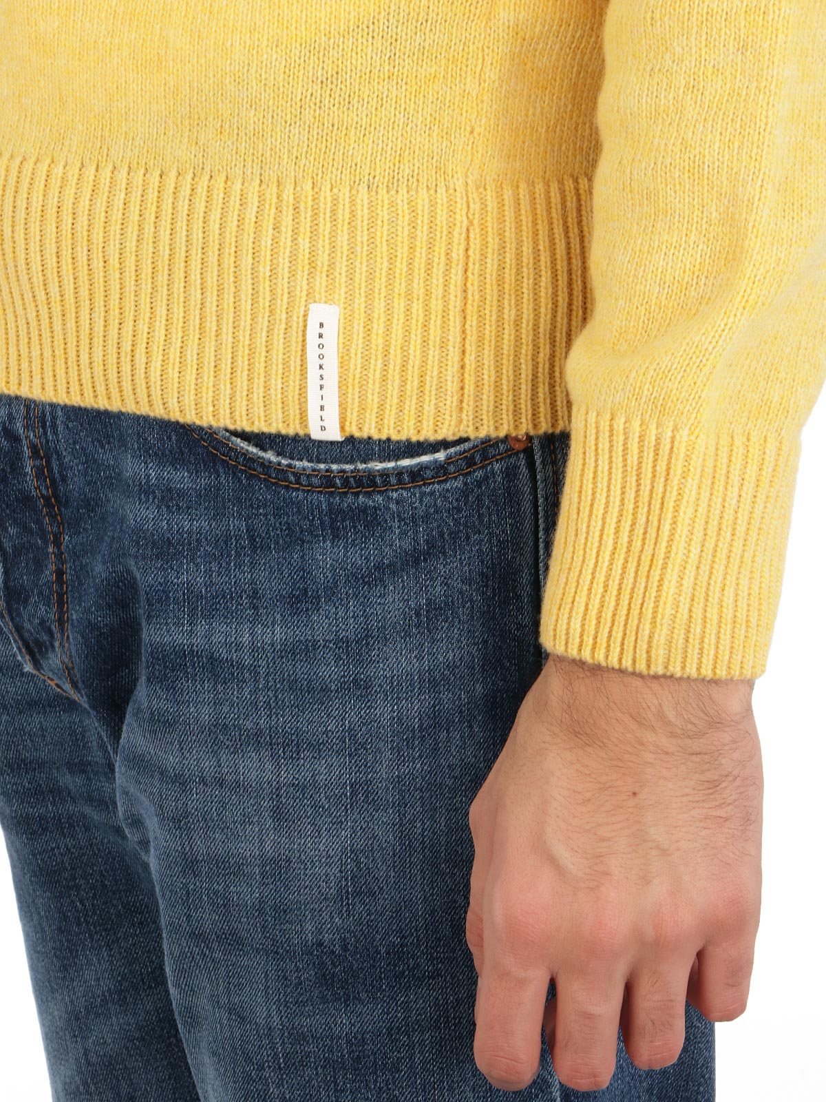 BROOKSFIELD Pullover Uomo Raglan in Lana Giallo 203I.K002