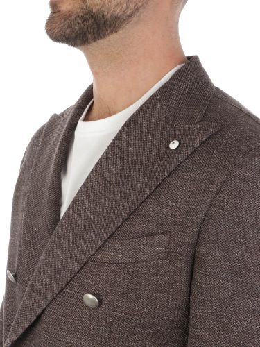 Immagine di LBM 1911 | Giacca Uomo Doppiopetto in Lino e Cotone