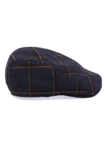 Picture of ALFONSO D'ESTE | Men's Checked Wool Flat Hat