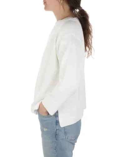 Picture of ROSSOPURO | Women's Crew Neck Sweater in Cotton