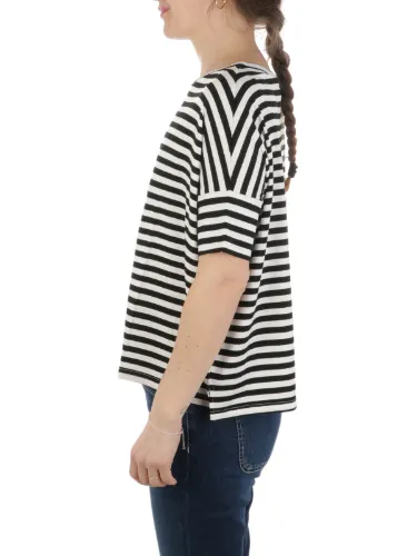 Immagine di MAIDAMILA | T-Shirt Donna Rigata in Viscosa Stretch