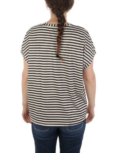 Immagine di B.YU | T-Shirt Donna Scollo a V Riga Lurex
