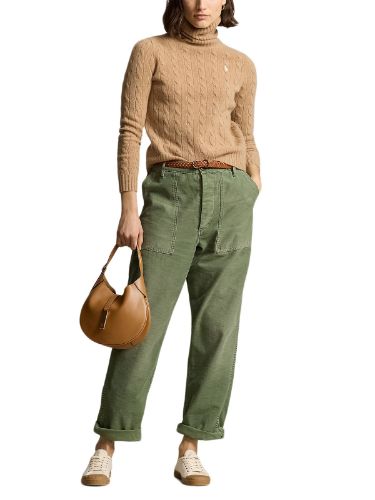 Picture of POLO RALPH LAUREN | Women's Turtleneck Sweater in Wool and Cashmere