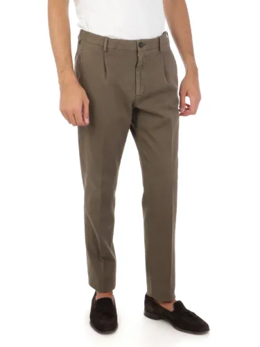 Immagine di INCOTEX | Pantalone Uomo con Pince in Cotone