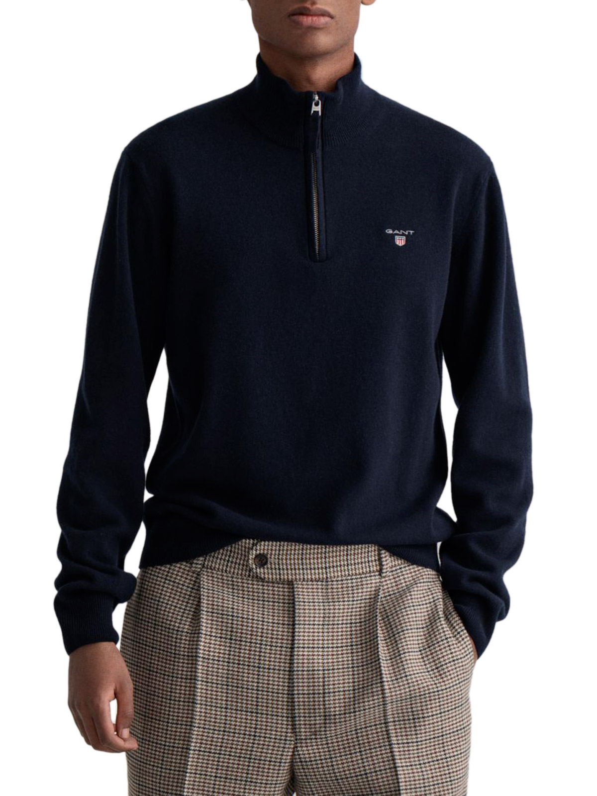 gant lambswool half zip