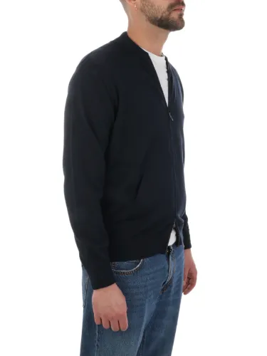 Picture of FILIPPO DE LAURENTIIS | Men's Bomber Zip Cotton Sweatshirt