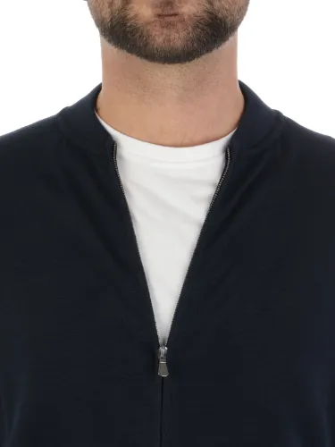Picture of FILIPPO DE LAURENTIIS | Men's Bomber Zip Cotton Sweatshirt