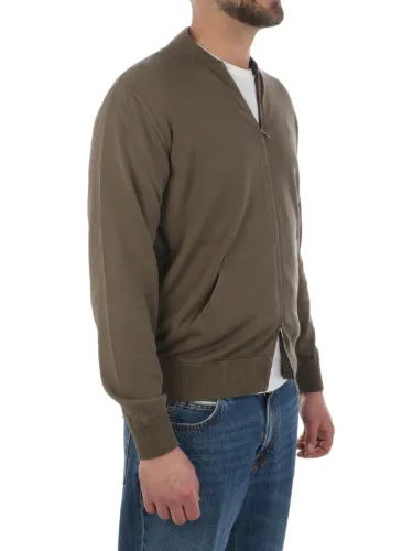 Picture of FILIPPO DE LAURENTIIS | Men's Bomber Zip Cotton Sweatshirt