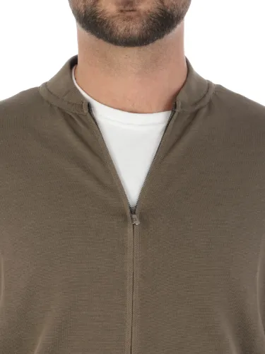 Picture of FILIPPO DE LAURENTIIS | Men's Bomber Zip Cotton Sweatshirt